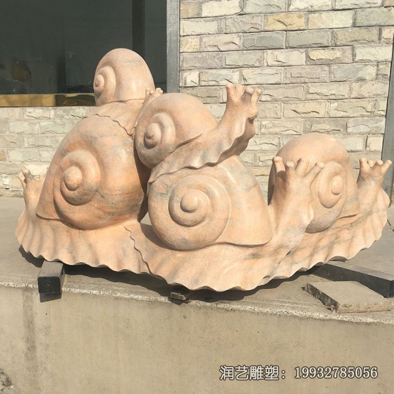 小区蜗牛动物石雕 小区蜗牛动物石雕
