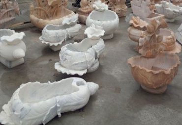 商场流水盆石雕