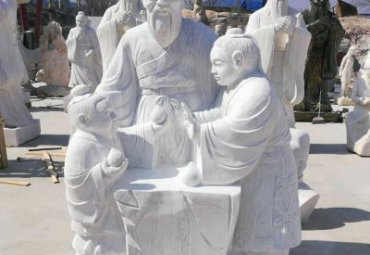 公园孔融让梨人物石雕