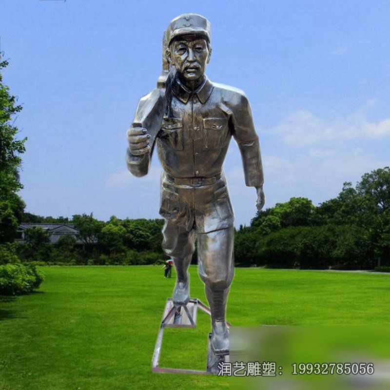 企业红军人物铜雕 企业红军人物铜雕