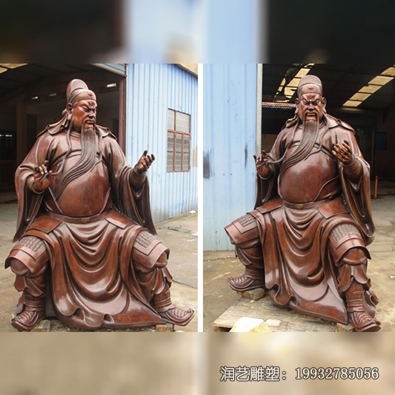 小区关公人物铜雕 小区关公人物铜雕