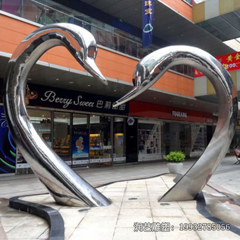 企业不锈钢天鹅雕塑 企业不锈钢天鹅雕塑