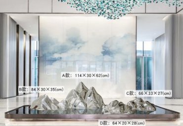小区不锈钢假山雕塑