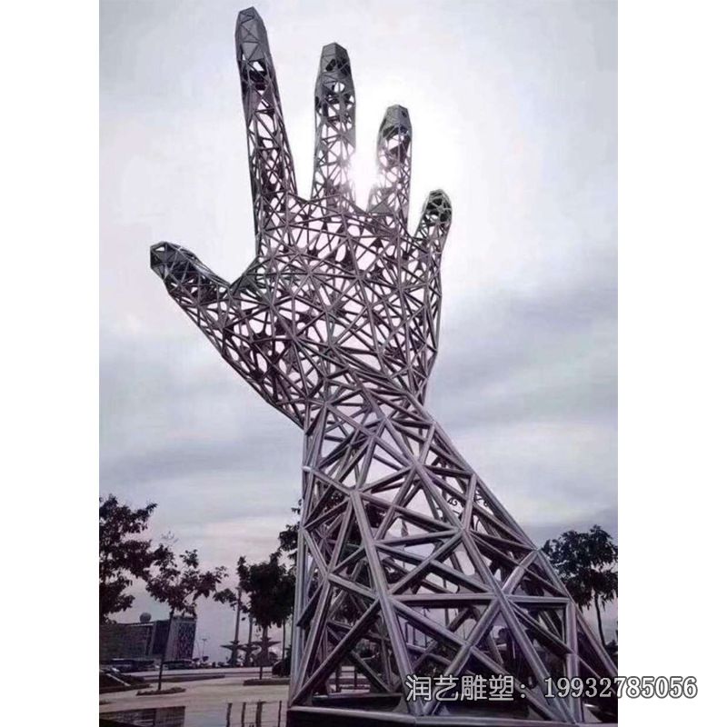 医院不锈钢手雕塑 医院不锈钢手雕塑