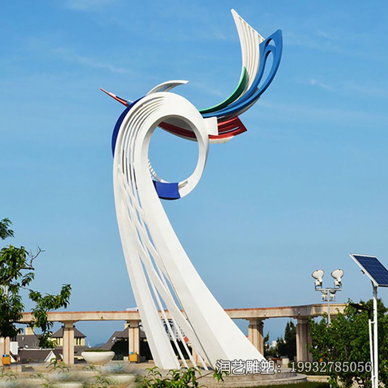 游乐场不锈钢海浪雕塑 游乐场不锈钢海浪雕塑