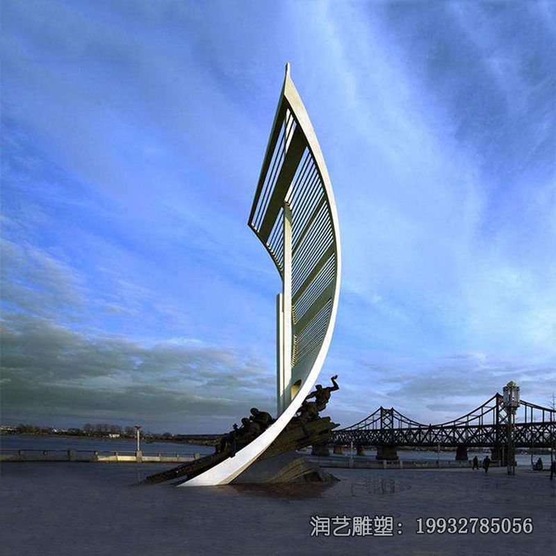 公园不锈钢船雕塑 公园不锈钢船雕塑