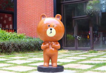 城市玻璃钢布朗熊雕塑