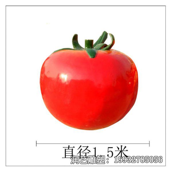 公园玻璃钢西红柿雕塑 公园玻璃钢西红柿雕塑