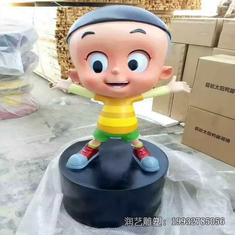 学校玻璃钢大头儿子雕塑 学校玻璃钢大头儿子雕塑