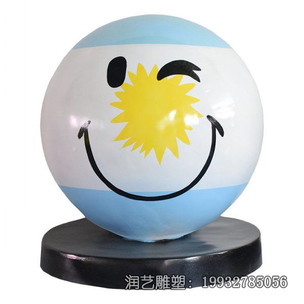 企业玻璃钢笑脸雕塑 企业玻璃钢笑脸雕塑