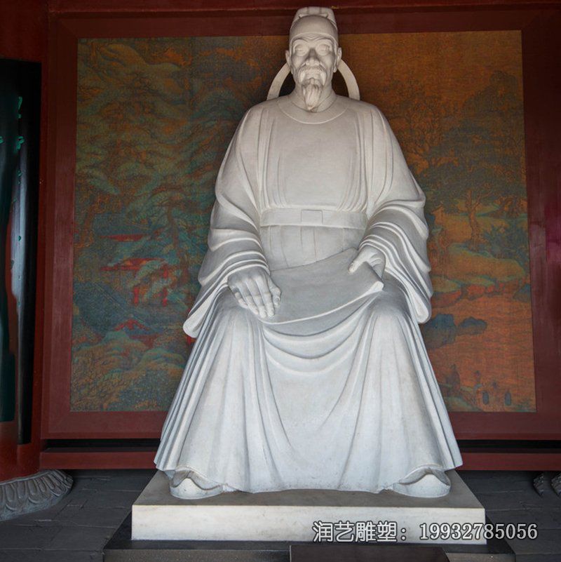 企业杜甫人物石雕 企业杜甫人物石雕