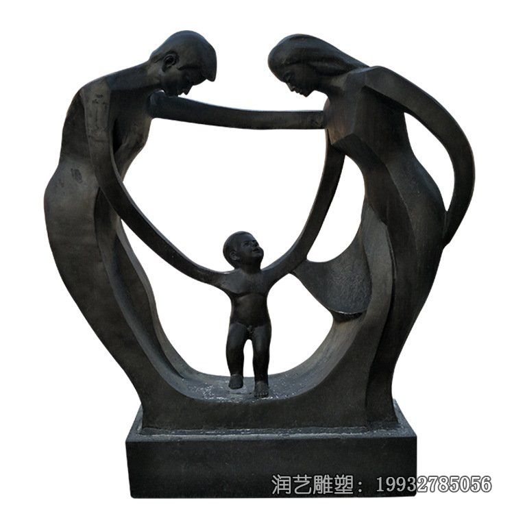 城市一家人人物铜雕 城市一家人人物铜雕