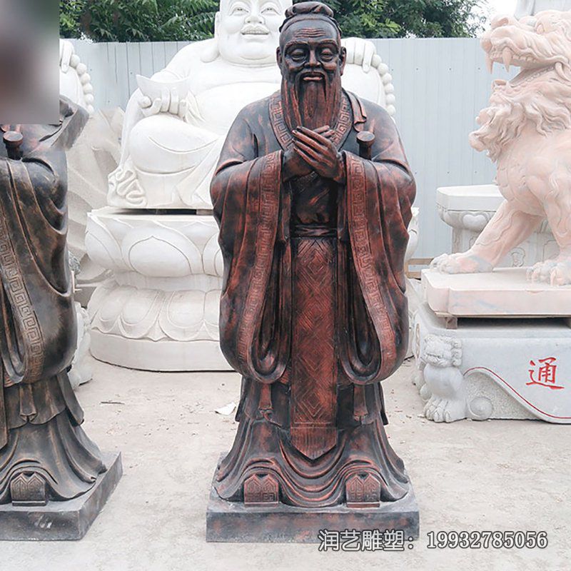 广场孔子铜雕 广场孔子铜雕