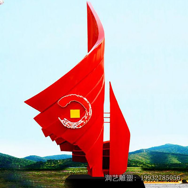 医院不锈钢旗帜雕塑 医院不锈钢旗帜雕塑