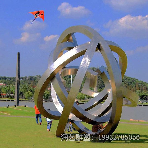 公园不锈钢圆环雕塑 公园不锈钢圆环雕塑