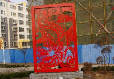 公园不锈钢剪纸雕塑