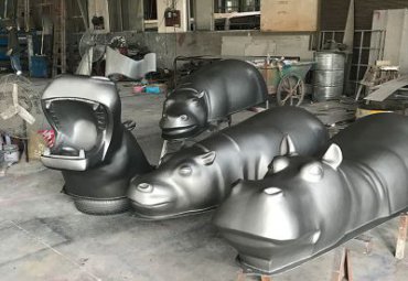 商业街不锈钢动物雕塑