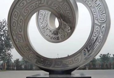 学校不锈钢抽象景观雕塑