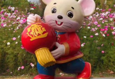 企业玻璃钢鼠雕塑