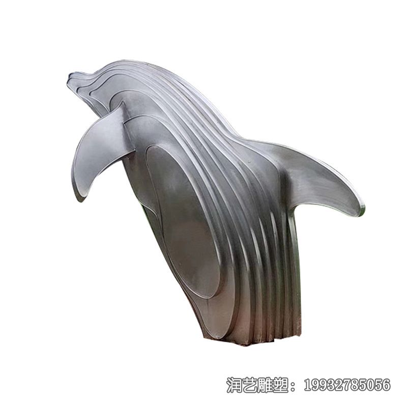 商业街不锈钢海豚雕塑 商业街不锈钢海豚雕塑