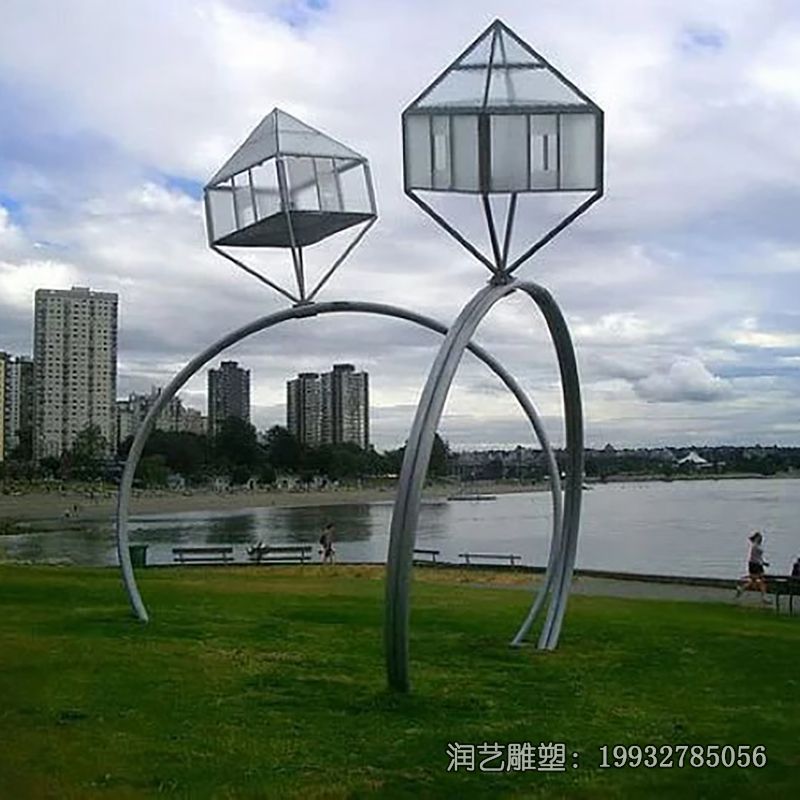 广场不锈钢戒指雕塑 广场不锈钢戒指雕塑
