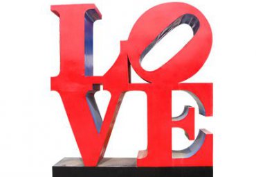 商业街不锈钢love雕塑