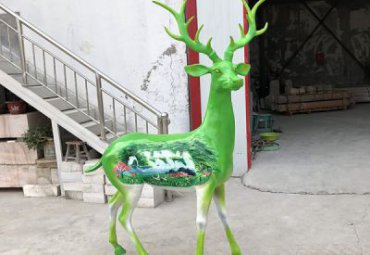 酒店玻璃钢鹿雕塑