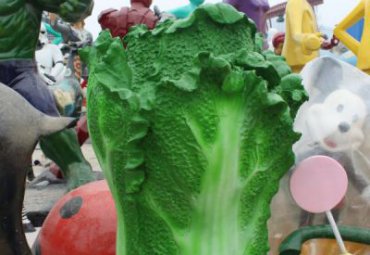 公园玻璃钢白菜雕塑