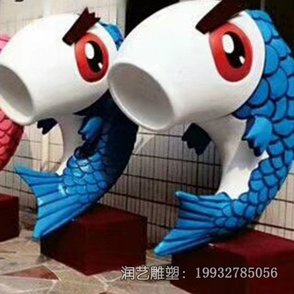 企业玻璃钢鱼雕塑 企业玻璃钢鱼雕塑