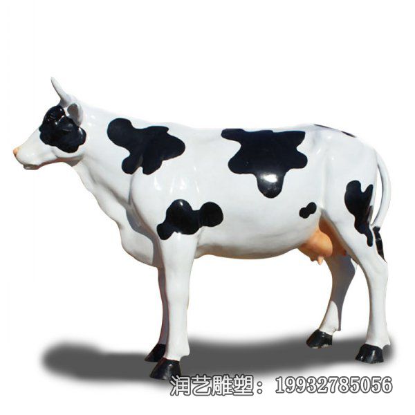 景区玻璃钢奶牛雕塑 景区玻璃钢奶牛雕塑