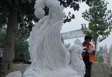商场孔雀石雕