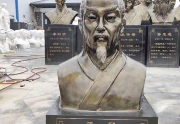 学校孟子人物铜雕