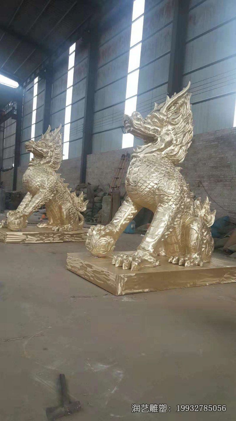 景区麒麟动物铜雕 景区麒麟动物铜雕