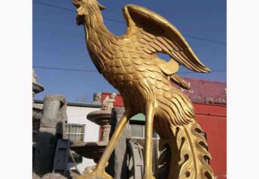 商业街凤凰铜雕