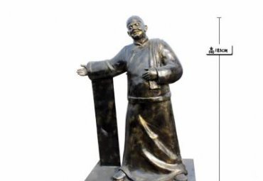 广场店小二铜雕