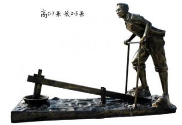 小区中医人物铜雕