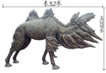 草坪骆驼铜雕