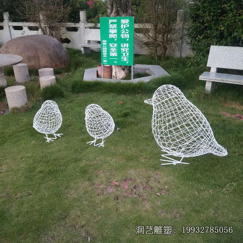 小区不锈钢鸟动物雕塑 小区不锈钢鸟动物雕塑