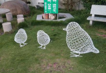 小区不锈钢鸟动物雕塑