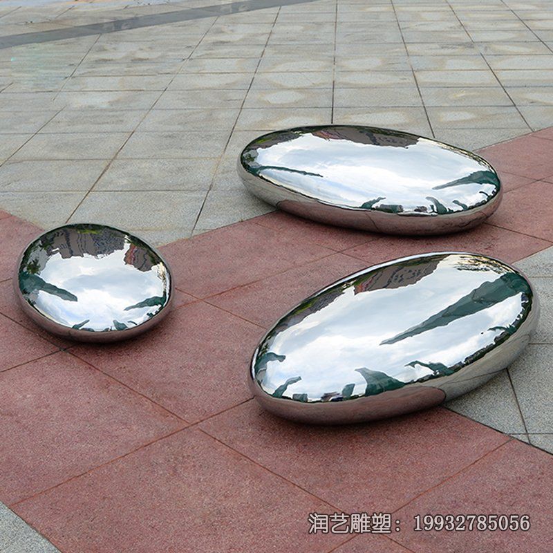 游乐场不锈钢鹅卵石雕塑 游乐场不锈钢鹅卵石雕塑