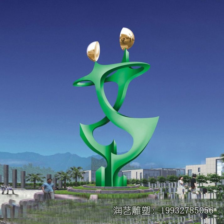广场不锈钢跳舞雕塑 广场不锈钢跳舞雕塑