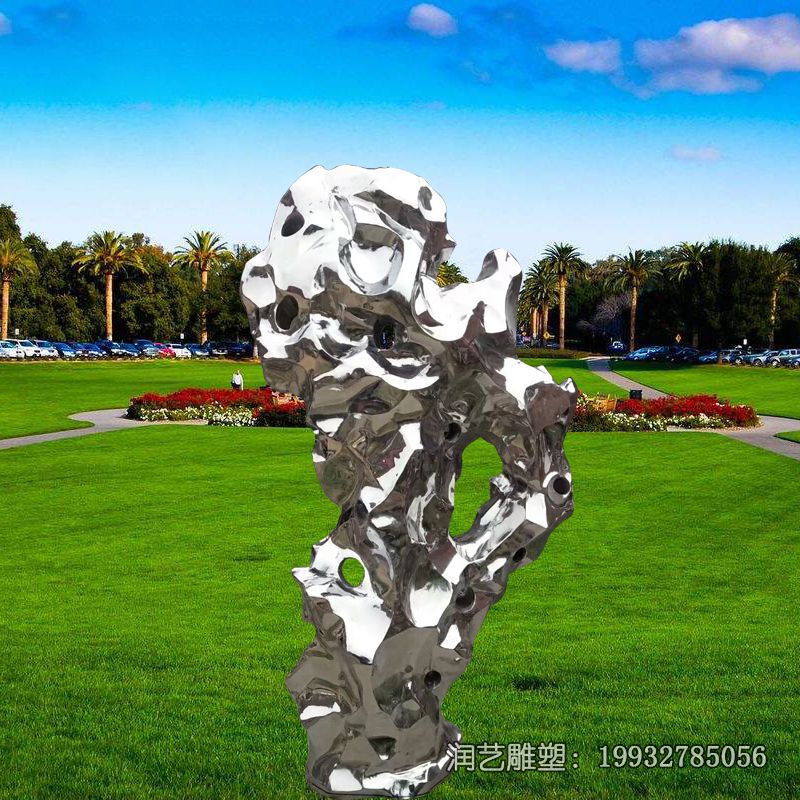 商场不锈钢太湖石雕塑 商场不锈钢太湖石雕塑