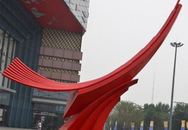 小区不锈钢飘带雕塑