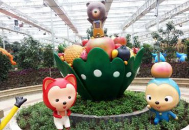 广场玻璃钢阿狸雕塑