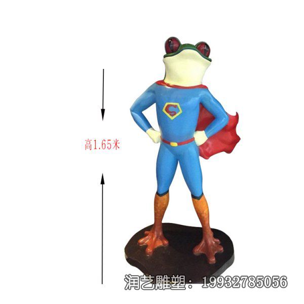 景区玻璃钢青蛙卡通雕塑 景区玻璃钢青蛙卡通雕塑
