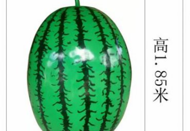 广场玻璃钢西瓜雕塑