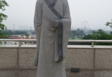 公园杜甫人物石雕