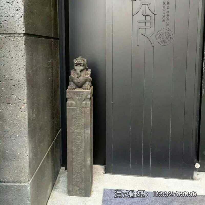 草坪拴马桩石雕 草坪拴马桩石雕