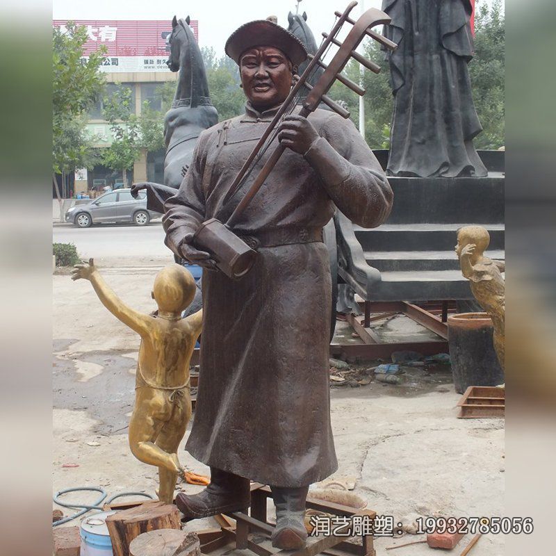 游乐场少数民族铜雕 游乐场少数民族铜雕