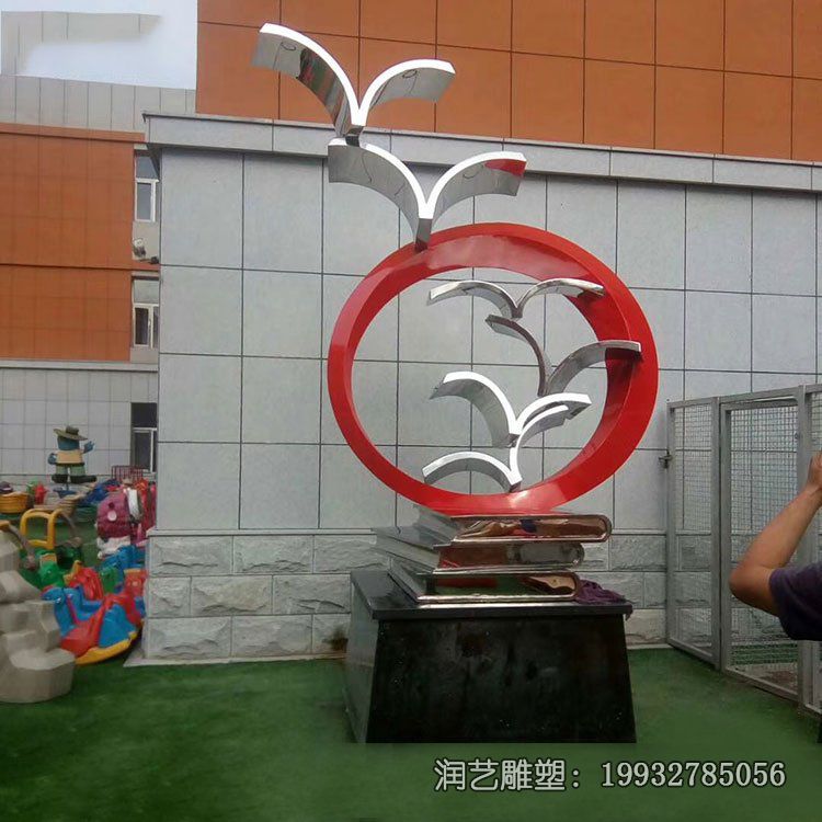 游乐场不锈钢书籍雕塑 游乐场不锈钢书籍雕塑